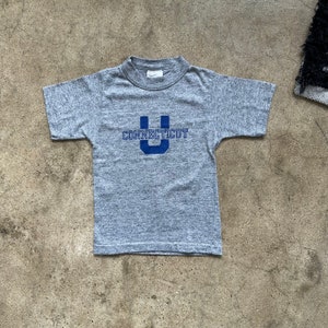 Vintage Toddler University of Connecticut Gray and Blue Single Stitch T-Shirt
