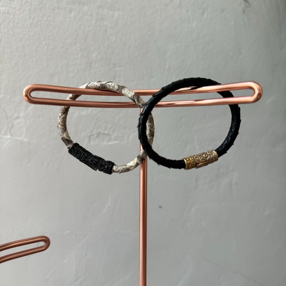 Vintage Custom Python Leather Bracelets - 2 Avail… - image 3