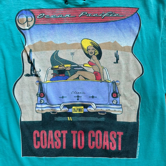 1993 Ocean Pacific 'Coast to Coast' T-shirt - image 4