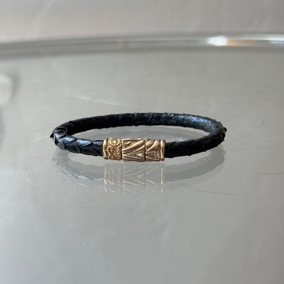 Vintage Custom Python Leather Bracelets - 2 Avail… - image 4