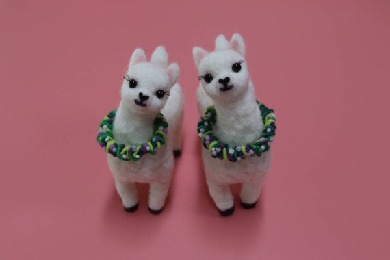 Needlefelted Cute Alpacas Alpaca Friends Needlefeted Doll Etsy