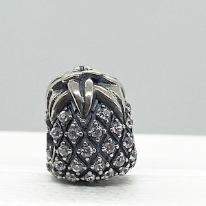 Authentic Pandora Charm Pineapple Sparkling Sterling Silver Bead #791293CZ