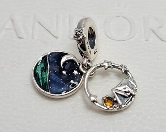 Pandora, New Bracelet Charms, Camping Night Sky Dangle Charm with CZ , Sterling Silver, S925, Fully Stamped