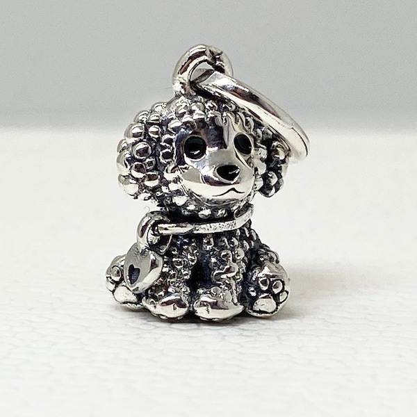 Pandora, New Bracelet Charms, Poodle Puppy Dog , Sterling Silver, Beads , S925, Fully Stamped