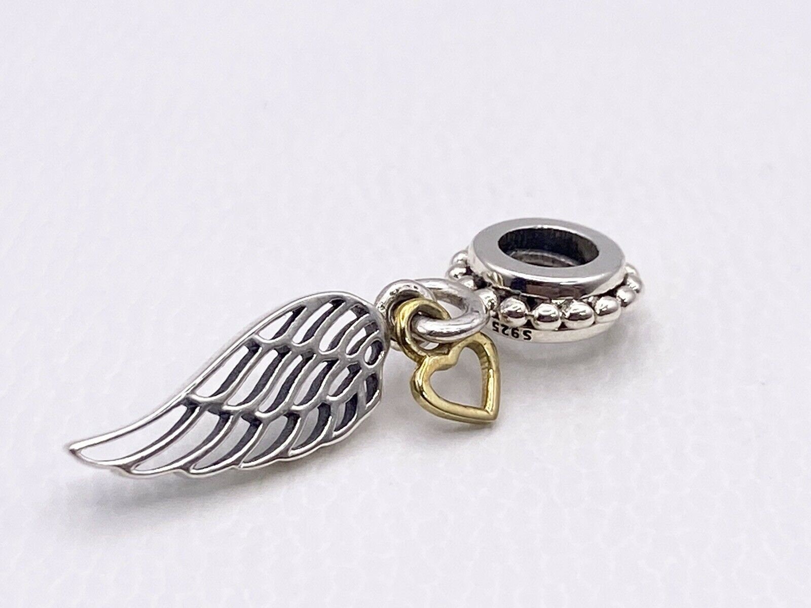 CandyCharms Angel Holding Heart Dangle Charms Beads For Bracelets
