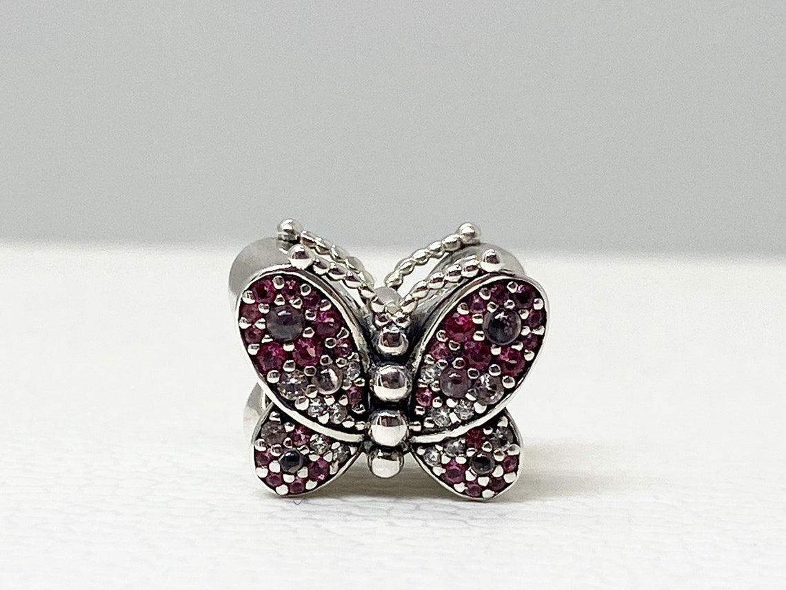 Pandora New Bracelet Charms Dazzling Pink Butterfly Etsy