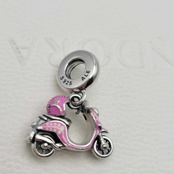 Pandora, New Bracelet Charms, Pink Scooter Dangle Charm , Sterling Silver, Beads , S925, Fully Stamped