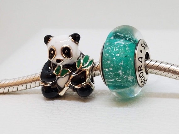 Set of 2 New Authentic Pandora Charms Sweet Panda Mixed Set of 2 New Authentic Pandora Charms Sweet Panda Mixed