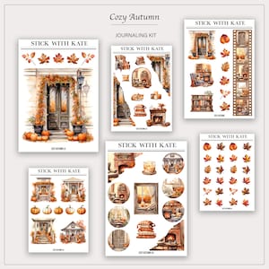 Cozy Autumn Journaling Kit | Scene Stickers | Planner Stickers