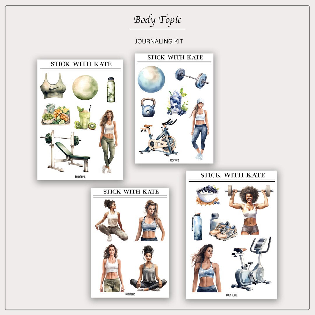 Body Topic Journaling Kit | Scene Stickers | Planner Stickers - Etsy