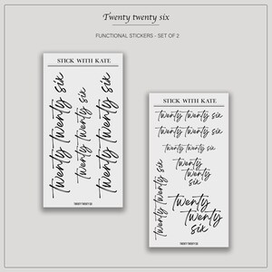 Twenty Twenty Six - Functional Stickers (SET of 2)