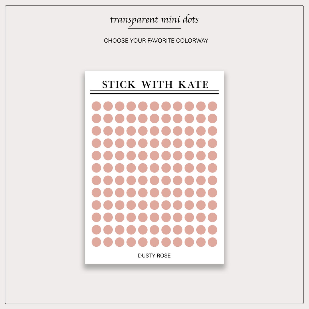 Transparent Mini Dots | Bujo Stickers | Planner Stickers - Etsy