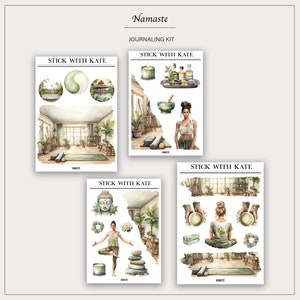 Kit per diario Namaste | Adesivi di scena | Adesivi pianificatore