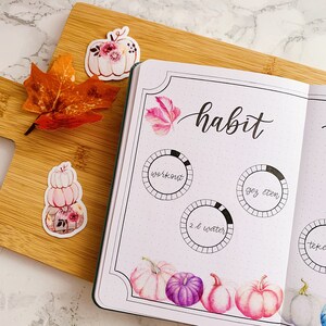 Gingham Pumpkins Bujo Stickers Planner Stickers image 4