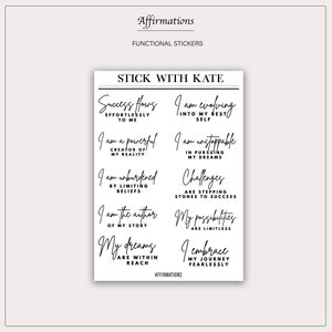 Affirmations | Planner Stickers