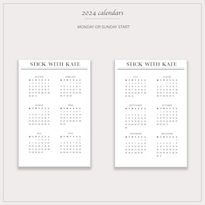 2024 Calendar Stickers | Planner Stickers