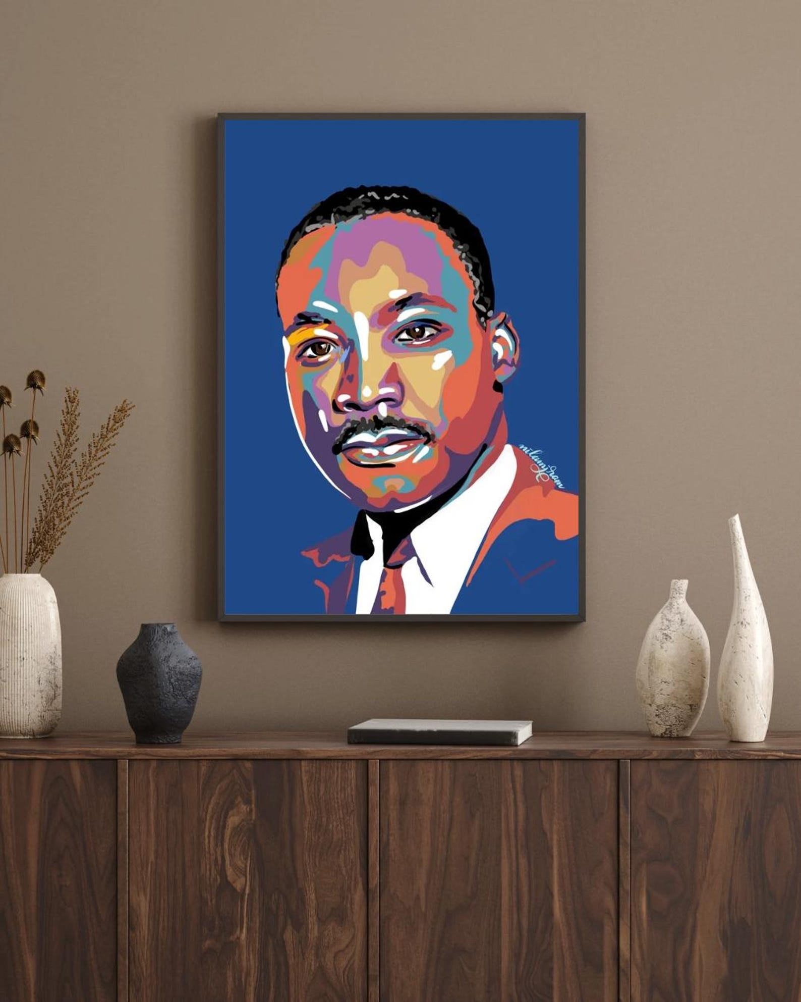 MLK Martin Luther King Jr Portrait Art - 4 Files! Digital Download - Etsy