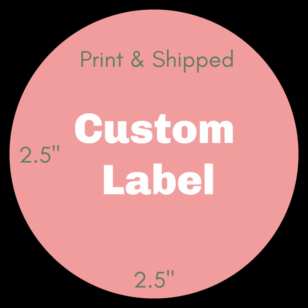 Custom Labels Round Stickers Designed Printed and Shipped Etsy