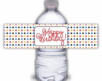 Printable Birthday Water Bottle Labels Boy Birthday Party - Etsy