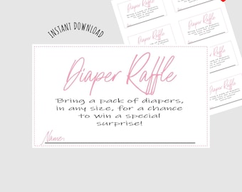 Printable Diaper Raffle Ticket - Etsy