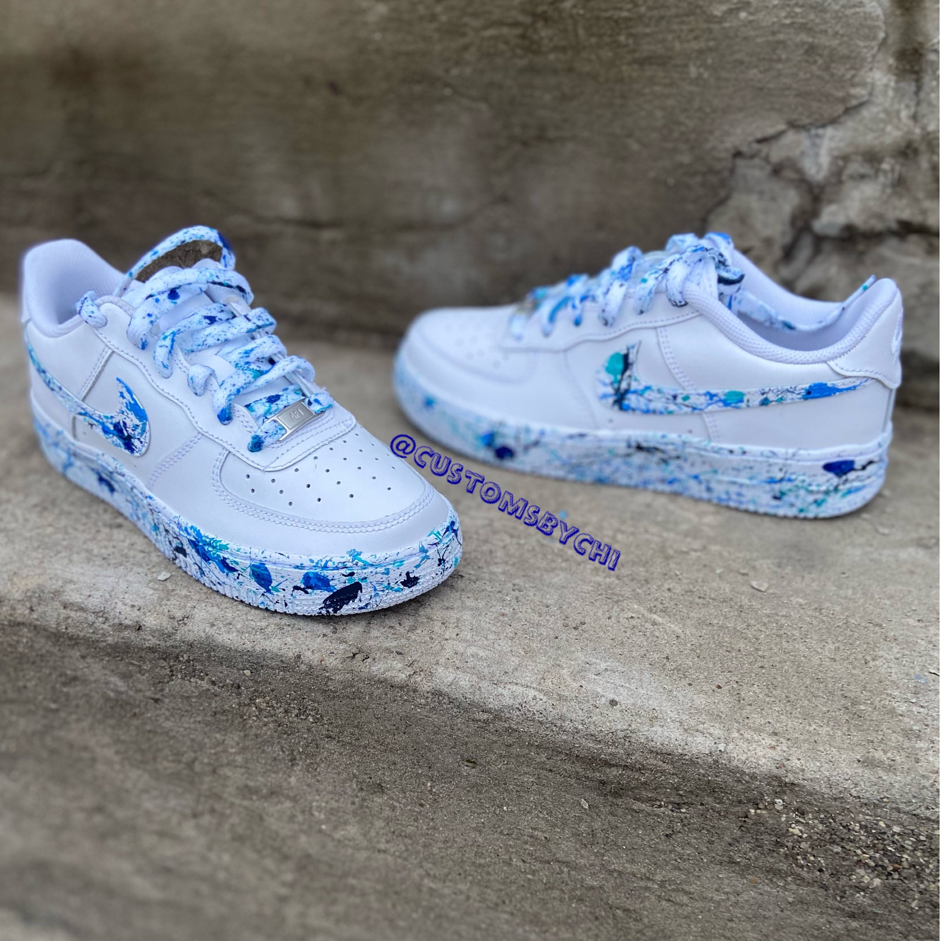 nike black and white splatter shoes