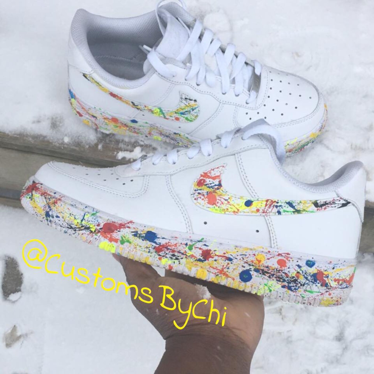 Splatter Nike Ones | Etsy