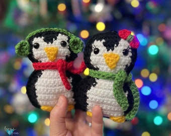 Crochet Penguin | Crochet Ragdoll Penguin | Crochet Penguin Ornament | Ragdoll Crochet | Crochet Pattern | Crochet Gift Card Holder