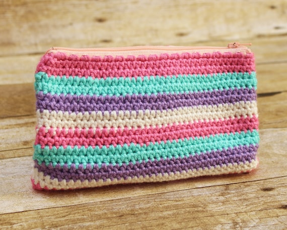 Zipper Pouch Crochet Patterncrochet Bagcrochet Zipper Bag Crochet Bag Pattern Etsy Canada