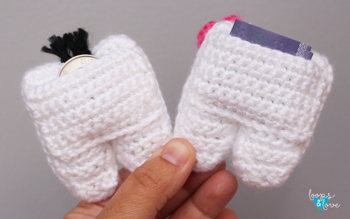 35 Tooth Crochet Pattern: Unlock Your Creativity with Fun Dental Designs 8 Crochet Tooth Fairy Pouch