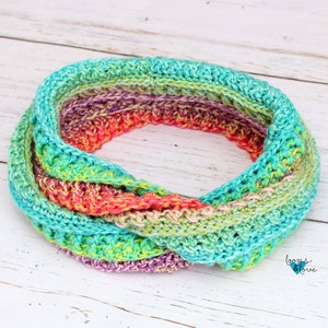 Criss Cross Ridges Infinity Scarf Crochet Scarf Criss Cross Scarf Crochet Infinity Scarf image 1