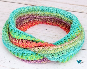 Criss Cross Ridges Infinity Scarf | Crochet Scarf | Criss Cross Scarf | Crochet Infinity Scarf