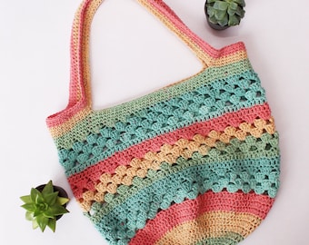 Easy Market Tote | Crochet Market Bag | Crochet Tote Bag | Crochet Bag Pattern | Easy Crochet Bag