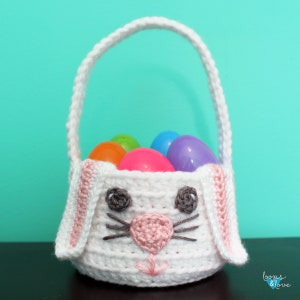 Crochet Bunny Basket | Crochet Basket | Crochet Bunny | Bunny Basket | Easter Basket | Crochet Easter Basket | Easter Crochet | Easter Bunny
