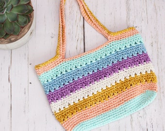 Criss Cross Mini Tote Bag | Crochet Tote Bag | Crochet Bag | Crochet Bag Pattern | Tote Bag