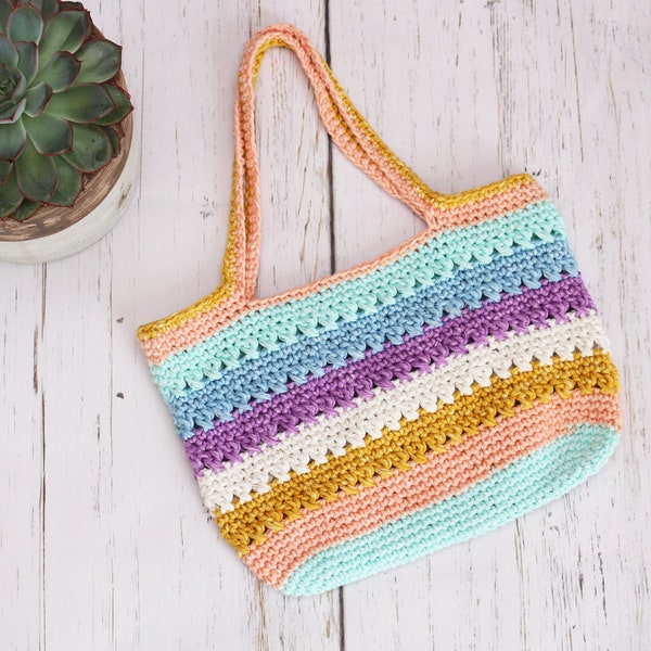 Criss Cross Mini Tote Bag | Crochet Tote Bag | Crochet Bag | Crochet Bag Pattern | Tote Bag