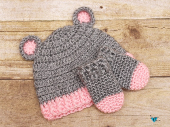 Crochet Baby Bear Hat and Mittens Crochet Bear Hat Crochet