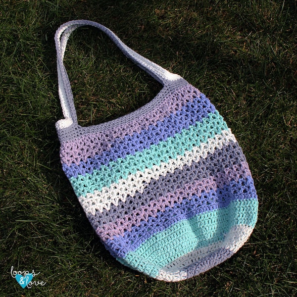 Speedy V-Stitch Market Bag | Crochet Market Bag | Crochet Bag | Easy Crochet Bag | Crochet Tote Bag | Crochet Bag Pattern