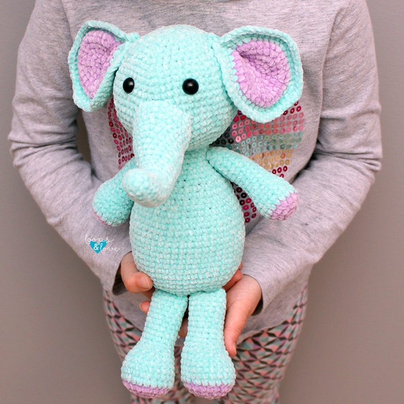 Elephant Amigurumi Crochet Elephant Amigurumi Crochet Pattern Crochet Animals Crochet Stuffed Animal image 3