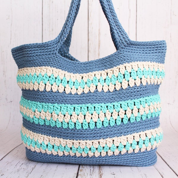 Ocean Vibes Bag | Crochet bag | Crochet Tote Bag | Crochet Beach Bag | Crochet Market Bag | Crochet Tote