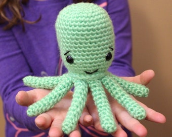 Virkat Amigurumi-mönster för bläckfisk | Havsdjursleksak (PDF-mönster)