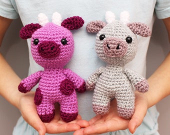 Mini Cow and Ox Amigurumi | Crochet Cow Pattern | Crochet Ox Pattern | Amigurumi Cow | Amigurumi Ox