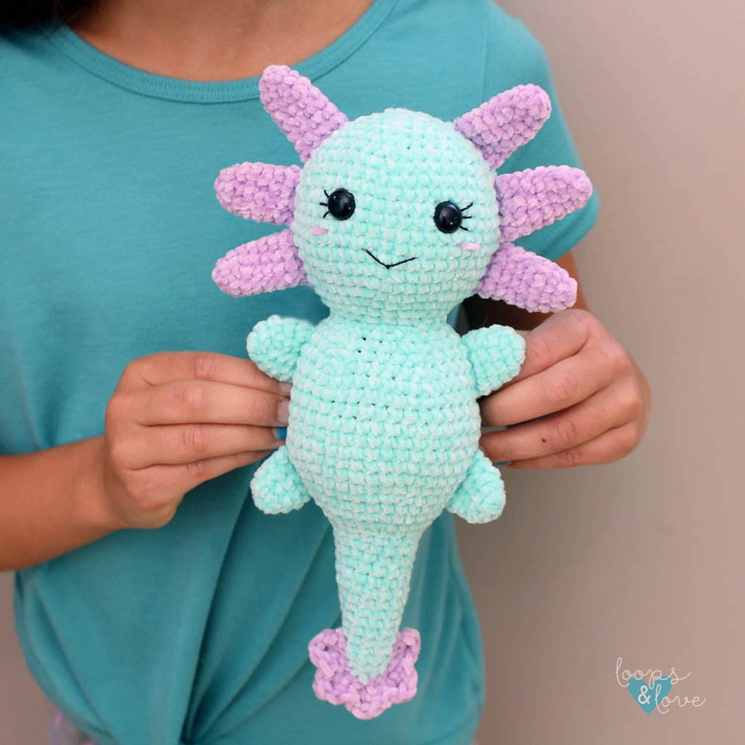 Plush Axolotl Amigurumi Crochet Pattern DIY Toy