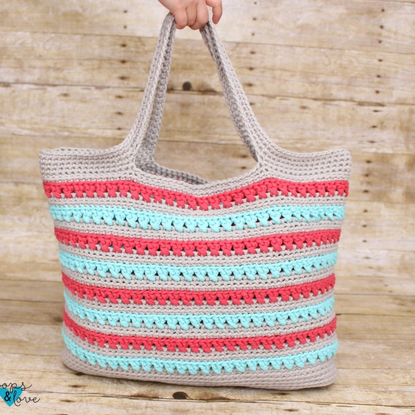 Beach Please Summer Tote | Crochet Bag | Crochet Tote Bag | Criss Cross Crochet Bag | Crochet Beach Bag | Summer Crochet Bag