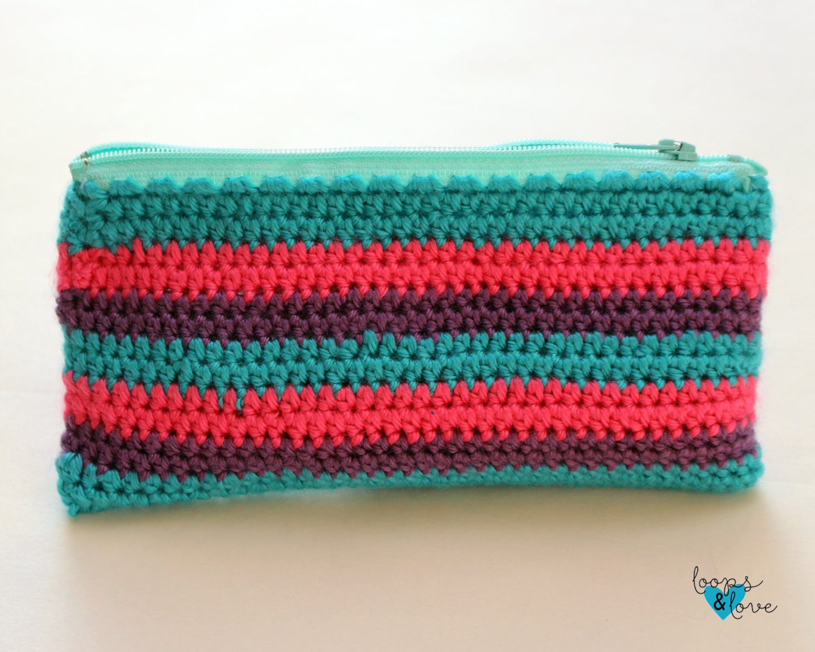 Zipper Pouch Crochet Patterncrochet Bagcrochet Zipper Bag Etsy
