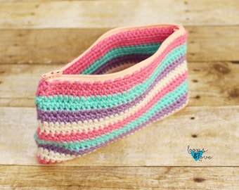 Crochet Zipper Pouch Pattern | Beginner-Friendly Crochet Bag (PDF Pattern)