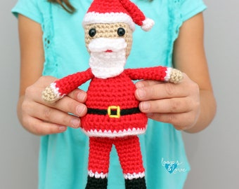 Mini Santa Amigurumi | Santa Amigurumi | Crochet Santa | Santa Crochet Pattern | Christmas Crochet Pattern