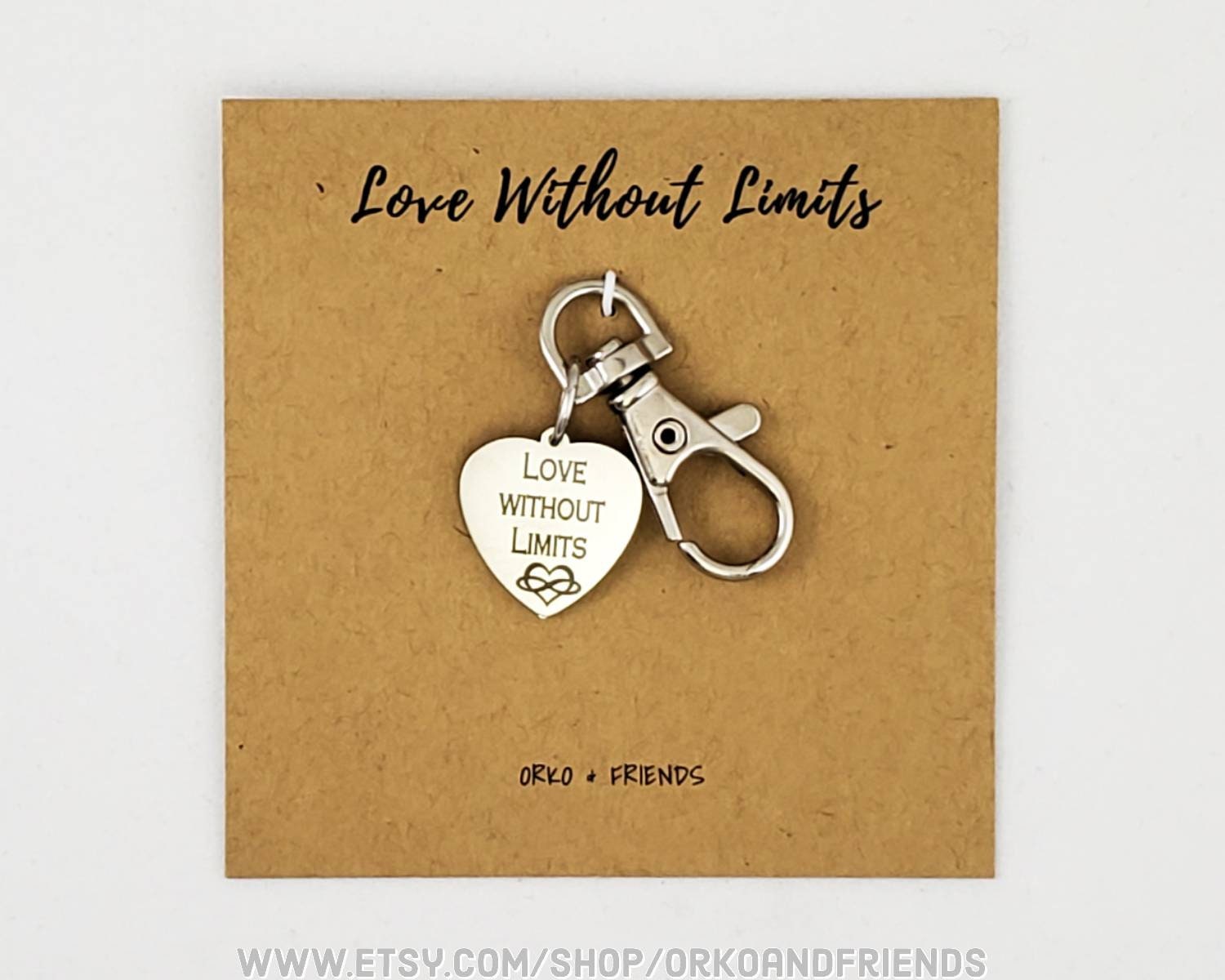 Love Without Limits, Polyamorous Bisexual Pansexual Stainless Steel Key Chain -  EXCLUSIVE DESIGN - LWLSL1/2