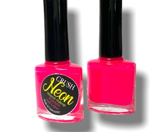 Esmalte de uñas Barbie Babe: rosa neón brillante, vegano