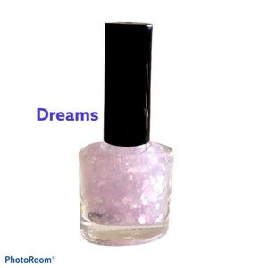 Dreams -  Pale Pink Holographic Glitter   - Nail Polish Nail Art Lacquer Top Coat Luster Pearl Vegan Friendly