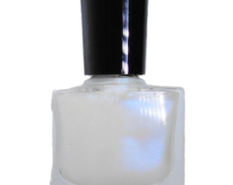 FROSTING- Irridescent White Blue Purple Duo chrome  Nail Polish Nail Art  Lacquer Top Coat Luster Pearl Vegan Friendly